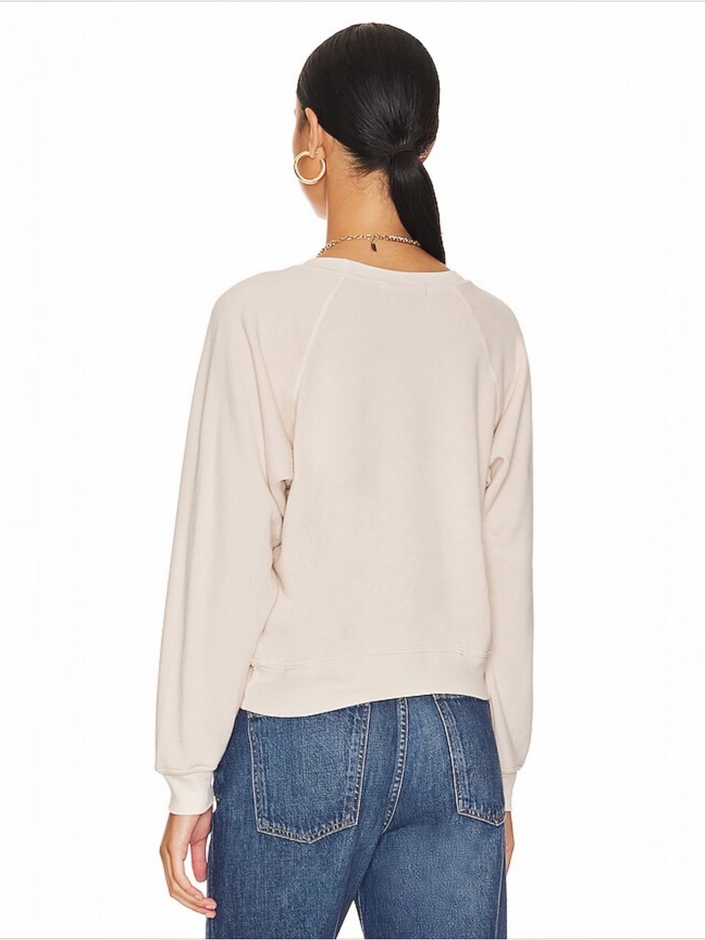 DAYDREAMER • Blondie Show Time Raglan Crew in Dirty White - Picture 3 of 12
